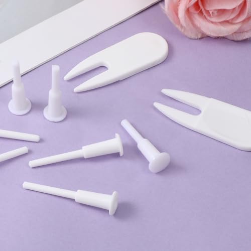 Thinp 8 Yoga Ball Replacement Plug with 2 Remover Tools, Pilates Ball Air Stopper Plugs Kit for Exercise Balls Yoga Balls Air Plug Pin