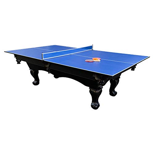 RACK Virgo Table Tennis Conversion Top for Billiard/Pool Table 4 Piece– Indoor Ping Pong Tabletop - color: blue