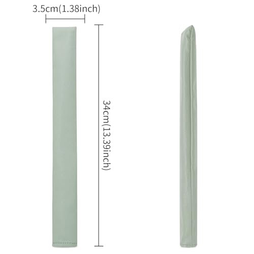 Golf Alignment Stick Cover Premium Leather Perfect Cover for Alignment Sticks Classic Blank Direction Rod Design Alignment Sticks Holder Golf Club Protector Holds 2 Sticks. - color: Grey Green