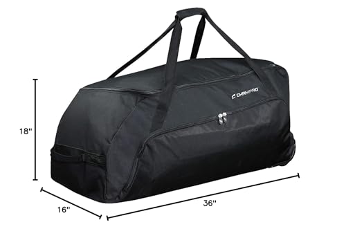 Champro Sports Jumbo All-Purpose Bag On Wheels - color: BLACK