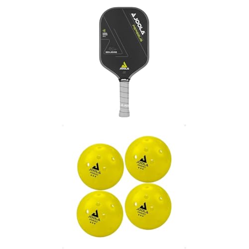 JOOLA Ben Johns Perseus Pickleball Paddle Bundle with Charged Surface Tech & 14mm Core + Primo 3-Star Tournament Pickleball Balls (USAPA Approved)