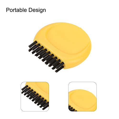 MECCANIXITY Mini Golf Club Brush Pocket Dust Groove Cleaner - color: Yellow