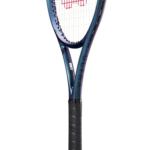 WILSON Ultra 100 V4 Tennis Racket (Unstrung) (4 1/8 inch), Blue