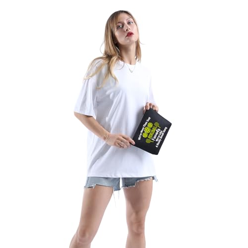 POFULL Pickleball Player Paddleball Gift We're More Than Just Pickleball Cosmetic Bag for Pickleball Lovers