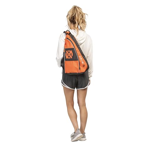 ONIX Pickleball Pro Team Sling Bag — Orange and Black with Adjustable Strap, Durable Construction, and Spacious Storage for All Your Pickleball Gear