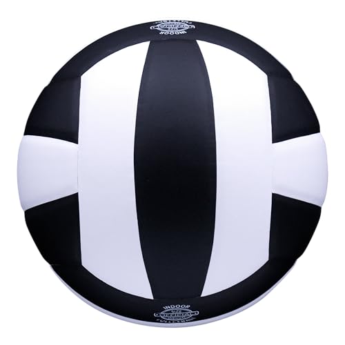Baden | Precision | Official Size + Weight Entry Level Youth Indoor Volleyball | PU Composite, Extra Foam Backing, Reduce Sting - color: Black