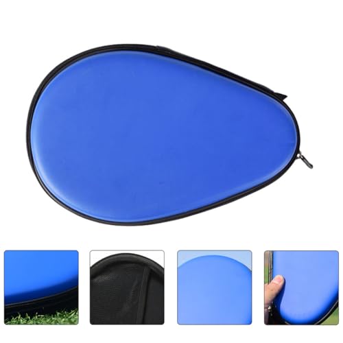 DOITOOL Table Tennis Racket Organizer Bag with Protective Cover, Blue Ping Pong Paddle Storage Case for Sports Accessories and Travel