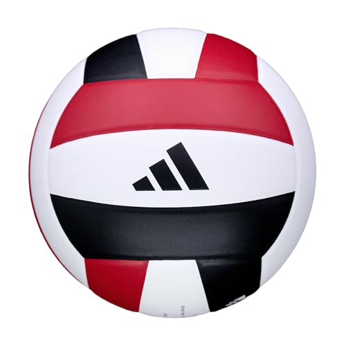 adidas | PRO | Hand Picked Leather Indoor Game Volleyball | NFHS Certified | Official Size - color: Red/White/Black
