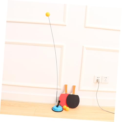 Healeved Table Tennis Trainer with Stable Suction Base and Elastic Shaft, Blue Ping Pong Practice Set for Home Fitness and Self Training