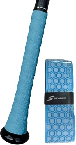 Stinger Sports Premium Polymer Bat Grip (Baseball and Softball) - color: 3-Pack: Carolina Blue
