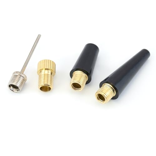 Quacc 4 PCS Ball Pump Needle Set Needles Inflating Ball Tyre Pump Adapter Bike Pump Accessories Air Nozzle Pump Adapters Tire Pump Attachments for Inflatables, Sport Balls, Bicycles