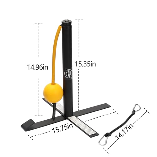 Portable Baseball/Softball Swing Trainer with Auto-Reset Tethered Ball | Easy Fence Mounting System for Solo Hitting Practice, Batting Training Equipment for Beginners & Pro