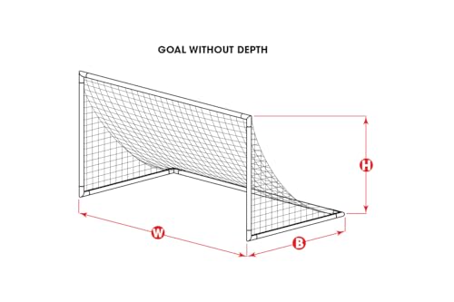 Kwik Goal 2.4mm Soccer Net (7'X21'X0'X7'), White