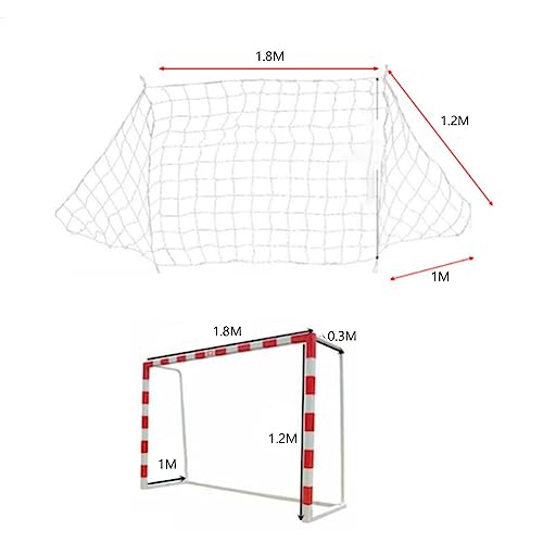 Tbest Multi-Size Soccer Net Sports Replacement Football Soccer Goal Post Net - size: 6X4FT