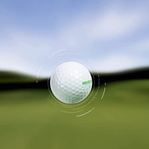 Golf Premium Golf Balls for Maximum Distance and Straighter Shots Custom Alignment Golf Ball Marker 1 Dozen (12-Balls) (3-Piece Tour Ball)