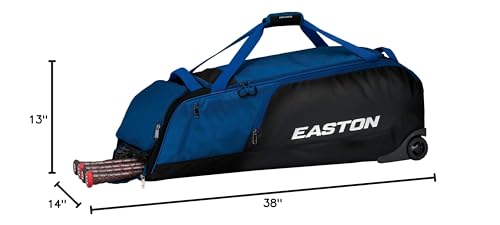 Easton | Dugout | Baseball & Fastpitch Softball | Wheeled Bag | Multiple Colors - color: Navy