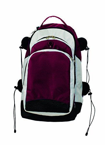Martin Sports All Purpose Backpack, 600 Denier Nylon, 10"W X 20"H - color: Maroon