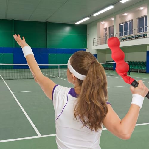 Tennis Serve Trainer Rebound Aid Moving Ball Tool Improves Rhythm Smooth Swing Training Sock Shaped Correct Posture Suitable for Beginners Professional Players Portable Equipment
