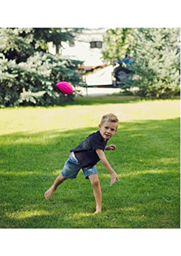 Blu Jay LMC Products Mini Football 3-Pack - 5” Spiral Foam Football Small Footballs for Kids - Mini Footballs 3-Pack - Soft, Easy Grip Toddler (Pink, Orange, Green)
