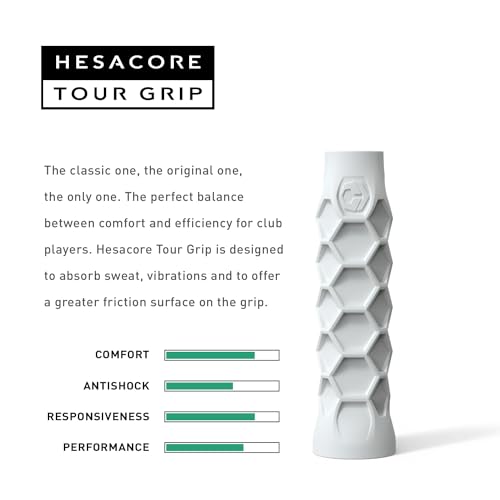 Hesacore Pickleball Paddle Grip - 5.25in - Regular Feel - Supports Tennis Elbow, Enhances Grip Strength, Reduces Vibration with Finger Support and Anti-Sweat Design - size: Medium