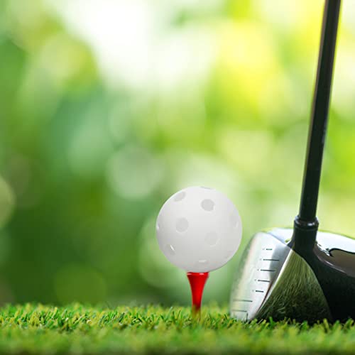 Adwikoso 100 Pack Plastic Golf Training Balls with 2 Golf Ball Tees– Airflow Hollow Golf Balls for Indoor Putting Green, Backyard Outdoor Practice Equipment