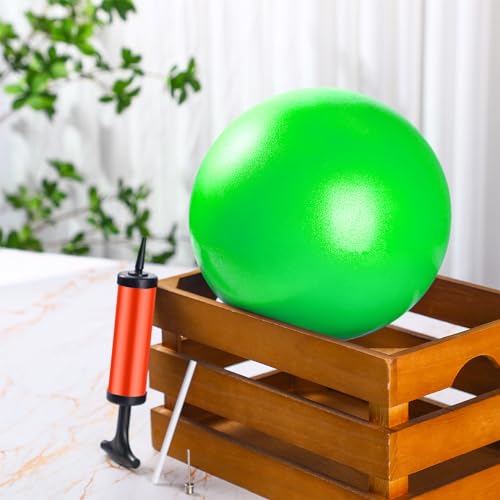 2 Pcs Connection Ball with Pump 9 Inch Pilates Baseball Softball Batting Trainer Improve Arm Action Hitting & Pitching Efficiency Connection Ball for Baseball - color: green