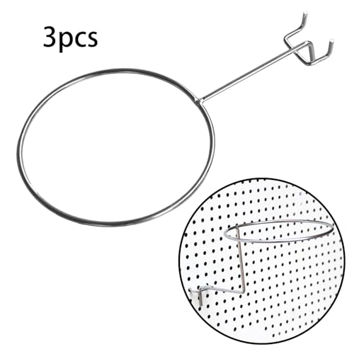 Pegboard Basketball Organizer Storage Rack Soccer Volleyball Holder Accessory Lightweight for Shop Versatile Diameter 12.5cm, 3.2cm Hole Spacing