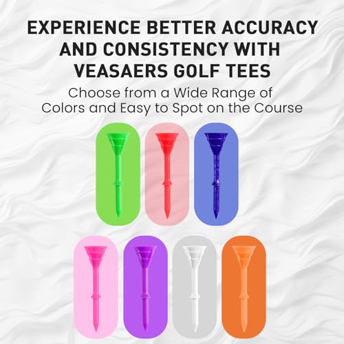 Amy Sport Golf Tees Plastic 3 1/4 inch Upgrade Unbreakable Bulk 30 Pack Reduce Friction Side Spin Durable Stable 83 mm Long Tee for Golfer Practice - color: Pink