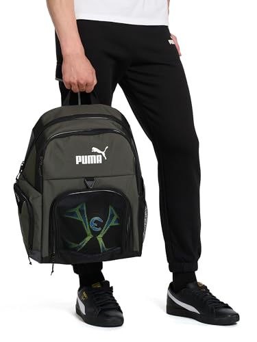 PUMA Pitch Ball Backpack with Front Mesh Ball Compartment & Ventilated Shoe Pocket