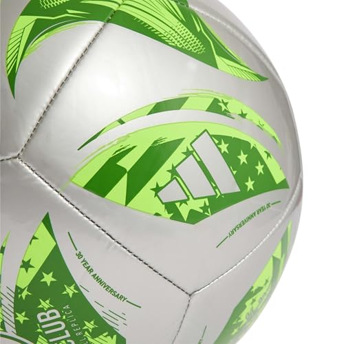 adidas Unisex MLS Soccer Ball - color: Silver Metallic/Green, size: 3
