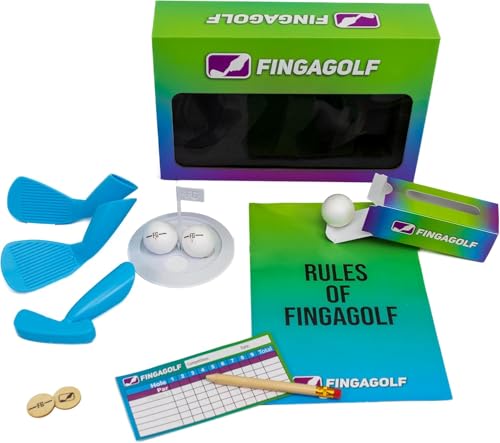 Fingagolf Indoor Golf Game Realistic Golf for Home, Office, or Travel – Unique Gift for Golfers of All Ages - style: All In Set