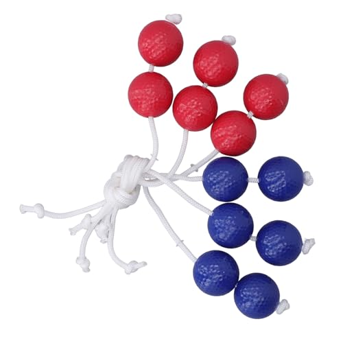 AMONIDA Golf Ladder Toss Balls, 3 Red 3 Blue PE Practice Balls for Accuracy Training, Golf Toss with Durable Design, Ideal for Indoor Outdoor Games