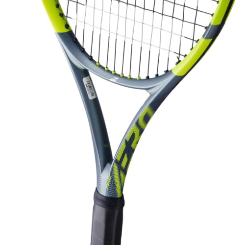 Babolat Pure Aero Tennis Racquet – 9th Gen - Strung with 16g Babolat Syn Gut at Mid-Range Tension - size: 4 1/8" Grip, style: White String