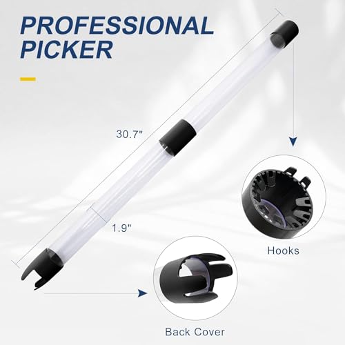 Ping Pong Ball Catcher Table Tennis Ball Picker Upper Tube, 31.5 Inch/80CM
