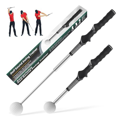 Retractable Golf Swing Training,Golf Training Aid,Golf Grip Trainer,Golf Accessories for Men,Right-Handed Strength & Tempo Training for Chipping Hitting