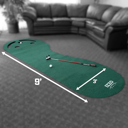Izzo Golf 3' x 9' Three-Hole Putting Mat - Indoor Putting Training Aid