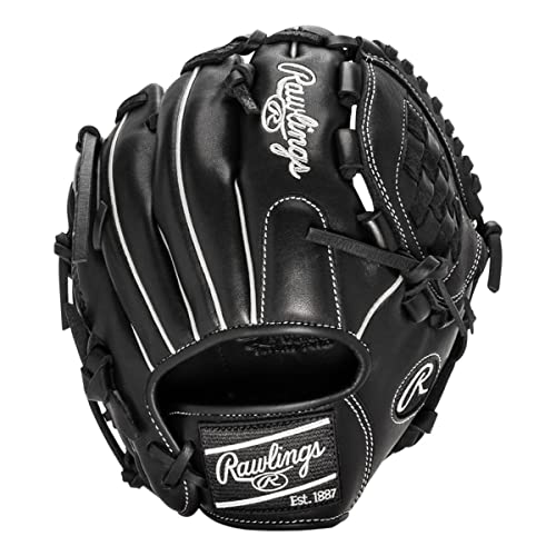 Rawlings Gamer Contour Series Utility Baseball Glove | Youth | Travel | Infield | Outfield | First Base | Black | Right Hand Thrower | Left Hand Thrower - size: 10"