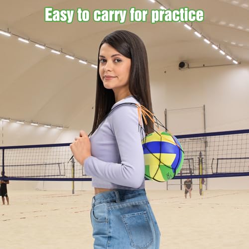 Volleyballs Official Size 5, Waterproof Soft Bulk Recreational Volley Balls with Pump and Net Bag for Indoor Outdoor Beach Pool Water Sand Game Training Match Gift for Beginner