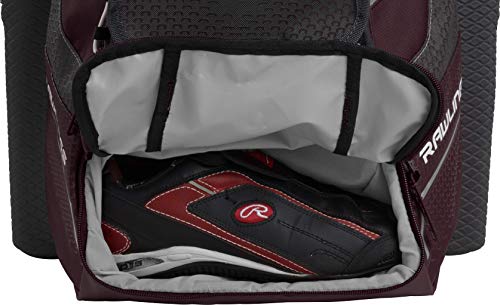 Rawlings | IMPULSE Backpack Equipment Bag | Baseball/Softball | Multiple Styles - color: Maroon