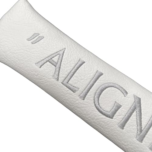 Alignment Stick Headcover Golf Alignment Stick Cover Headcover Holder 13in Hold at Least 2 Sticks - White Soft Synthetic Leather Well Made