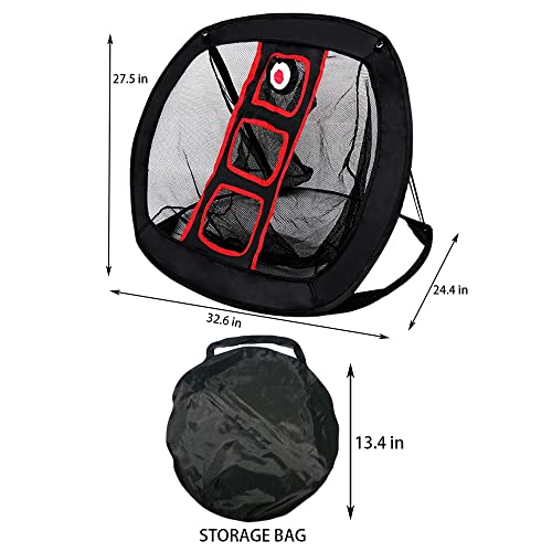 Golf Chipping net | Pop Up Golf Chipping Net | Indoor/Outdoor Golf Hitting net for Accuracy and Swing Practice