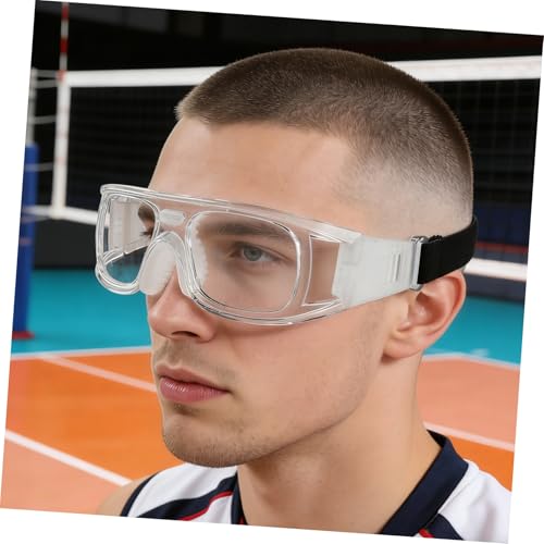 TOYANDONA Sports Goggles Basketball Football Protective Eyewear Anti-fog Shock-resistant with Elastic Strap for Men Women Outdoor Training