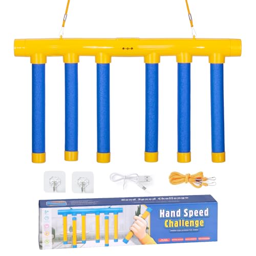 Reflex Drop Sticks Challenge Game, 2026 Upgrade Hand Eye Coordination Training Toy, Hand Speed Challenge Reaction Game, Catching All Drop Sticks for Adult- 3 Adjustable Speed
