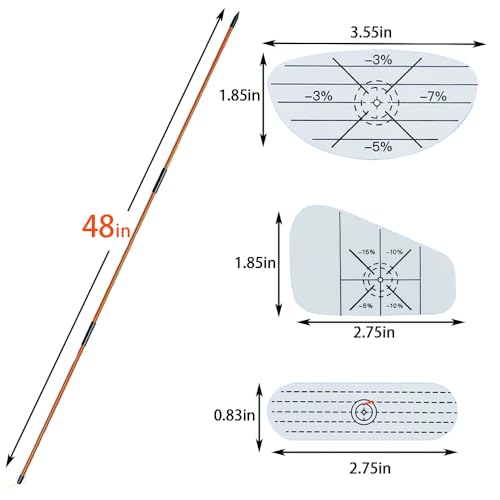 Golf Alignment Sticks-2pcs with 10pcs-Golf Impact Tape, Training Aid Swing Trainer for Iron, Wood & Fairway Putting Clubs Aiming