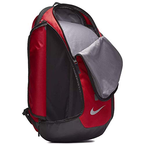 Nike Hoops Elite Hoops Pro Basketball Backpack University Red/Black/Metallic Cool Grey,One Size - color: University Red/Black/Metallic Cool Gre