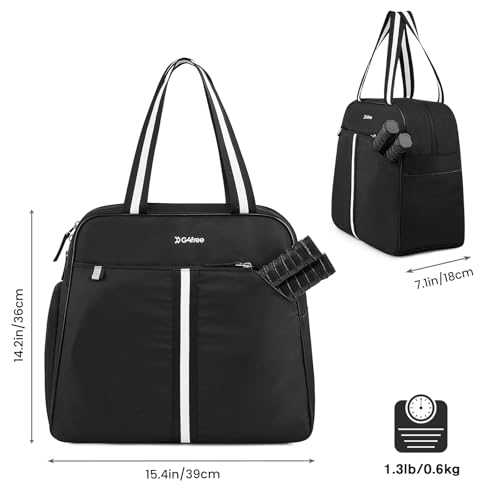 G4Free Pickleball Bag, Pickleball Bag Tote for Women and Men - color: Black