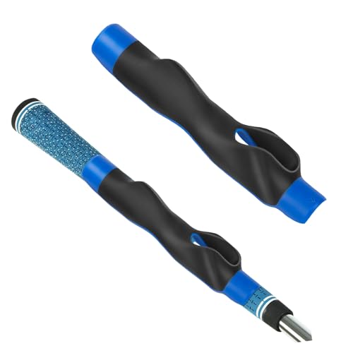Golf Grip Trainer Golf Practice Tool, Easy To Carry to the Practice Area, Golf Swing Trainer Ensure the Right Grip Every Time, Golf Grip Training Aid, Golf Accessories Improve Your Swing Rhythm - color: Blue