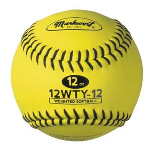 Markwort Lite Weight and Weighted Leather Softball - size: 12-Ounce