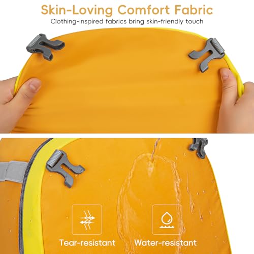 KAVIGOR 2026 Youth Baseball & Softball Bag | Ultra-Light Tball Backpack with Shoe Compartment & Helmet Holder | Skin-Soft Fabric - color: Vigor Orange