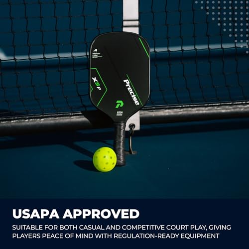 Precise Carbon Fibre Pickleball Paddle – USAPA Approved – Honeycomb Core – Smooth or Textured Surface Options – Comfort Grip – Indoor & Outdoor Racket